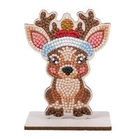 CAFGR-GEN026 Reindeer- Christmas Crystal Art Buddy Kit completed