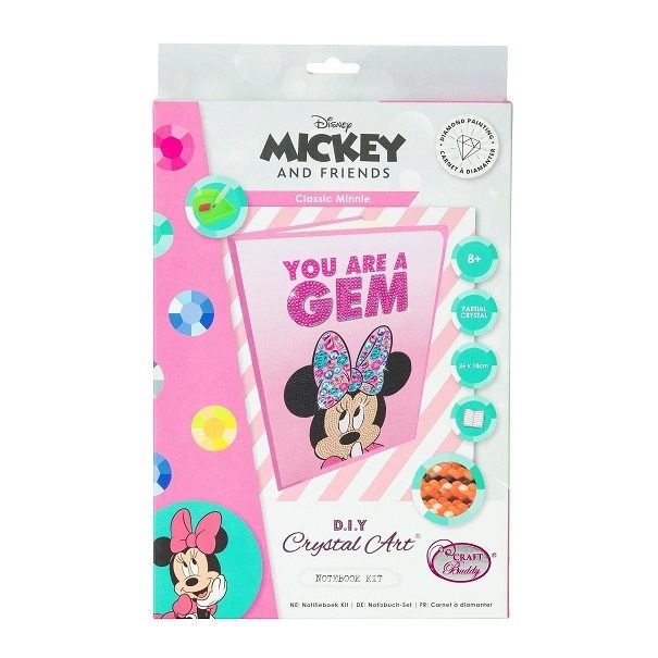 CANJ-DNY602 Disney Classic Minnie Crystal Art Notebook Kit (packaging)
