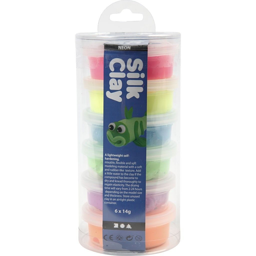 CH79140 Neon Silk Clay 6 x 14g pack