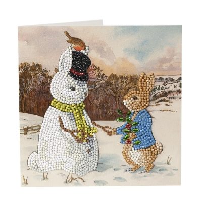 CCK-PRBT07 Peter and the Snow Bunny Crystal Art Card Kit (4)