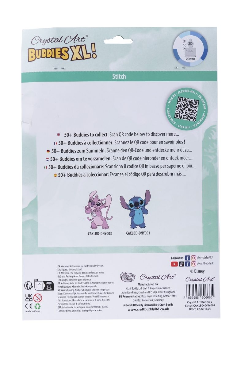CAXLBD-DNY001-07 Stich - Crystal Art XL Buddy Kit contents