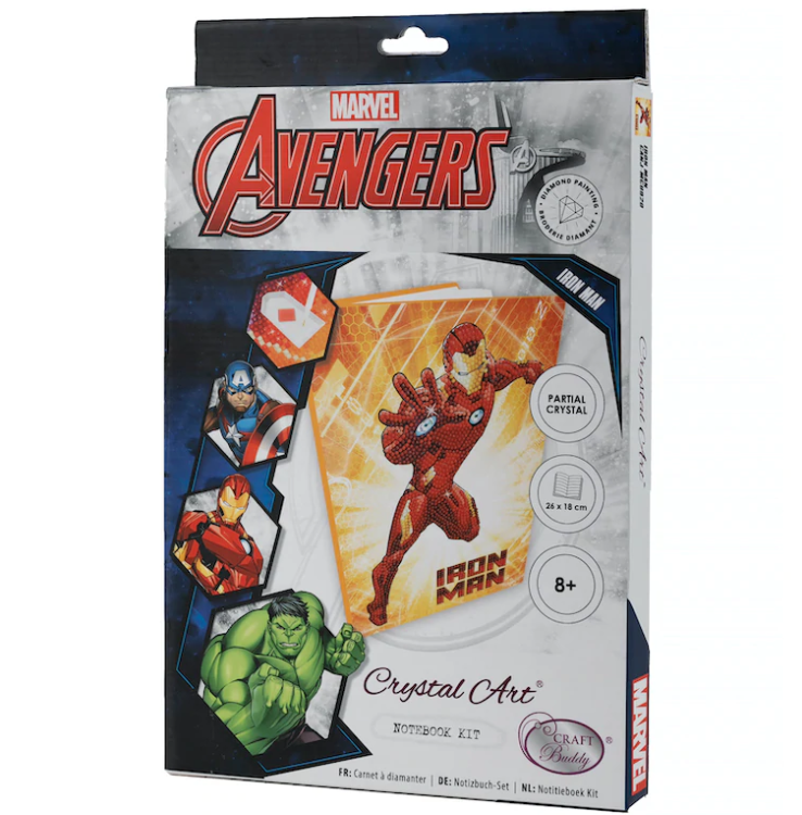 Iron Man 18 x 26cm Crystal Art Notebook Kit