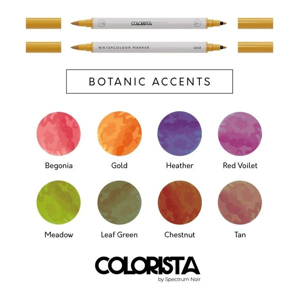 Botanic Accents - Watercolour Marker (8 asstd)