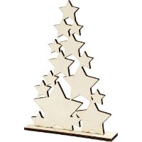 Wooden Star Christmas Tree - 29.8cm