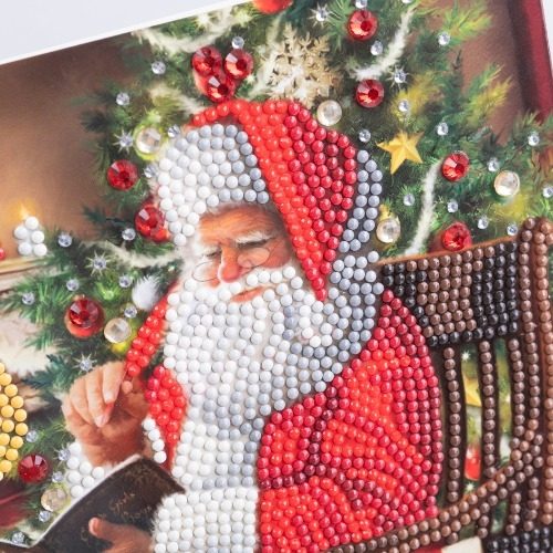 Santa's Wish - Crystal Art Card 18 x 18cm Kit