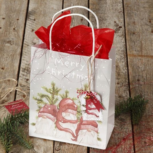 Merry Christmas Paper Bag Sleepy Santa Design Idea