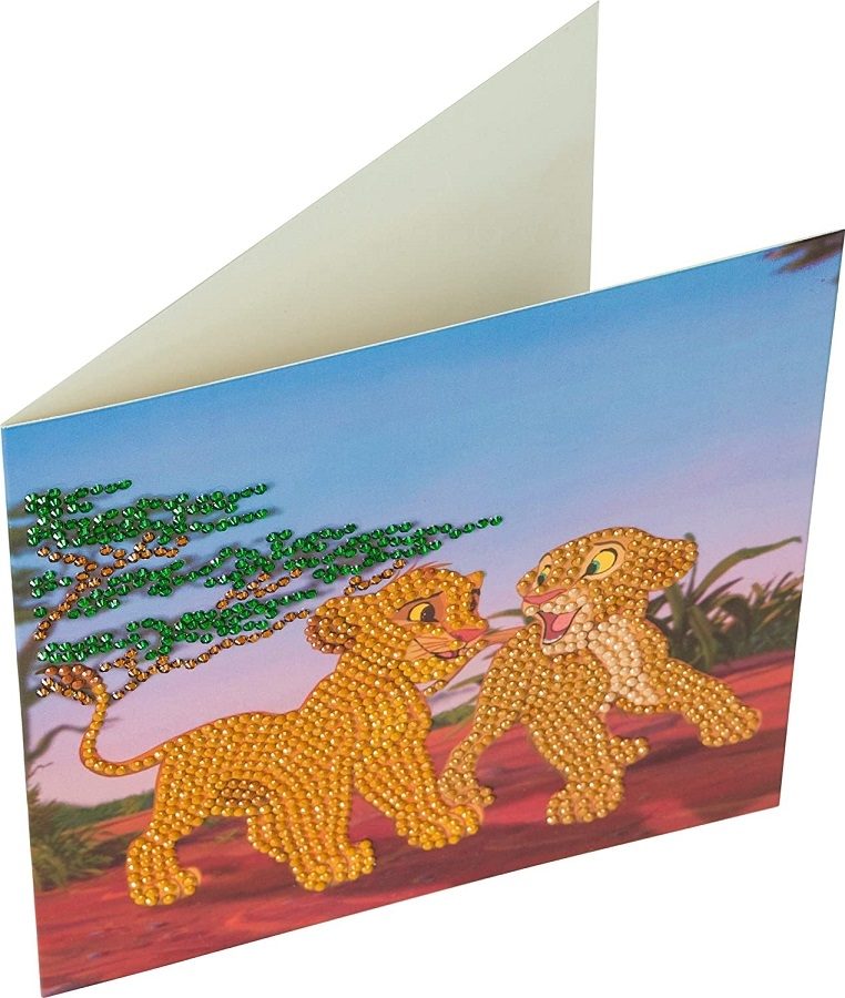 Simba & Nala - Crystal Art Card Kit 18cm