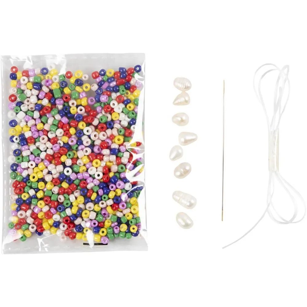 CH977611 Mini Craft Jewellery Kit, Freshwater Pearl Necklaces Contents