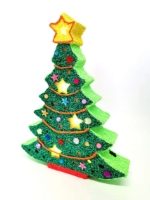 Papier Mache Light Up Christmas Tree(2)