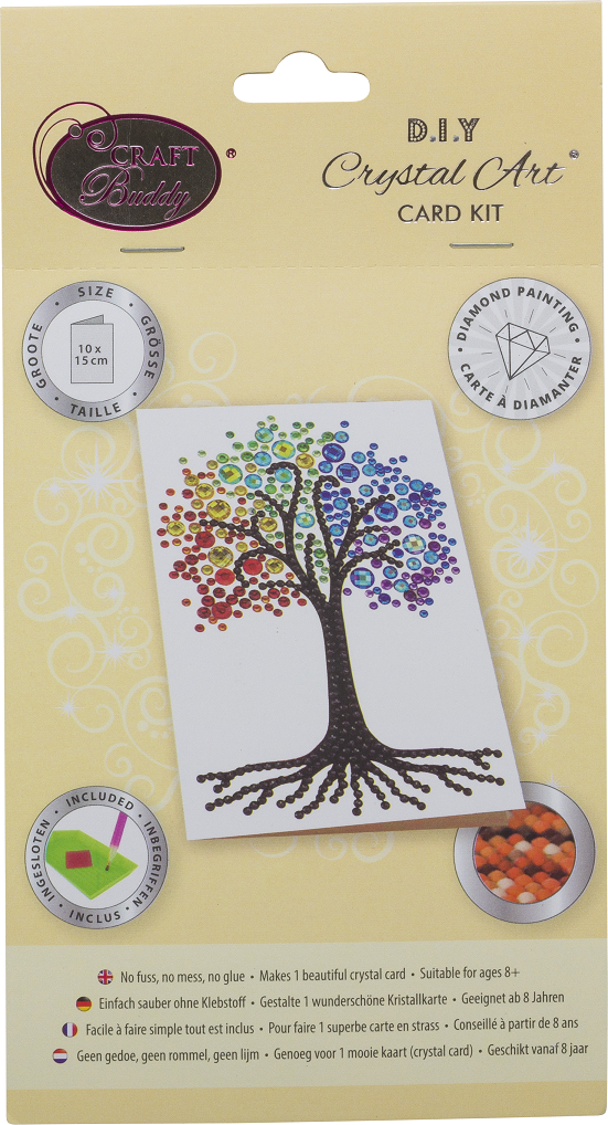 Rainbow Tree - Crystal Art Card 10 x 15cm
