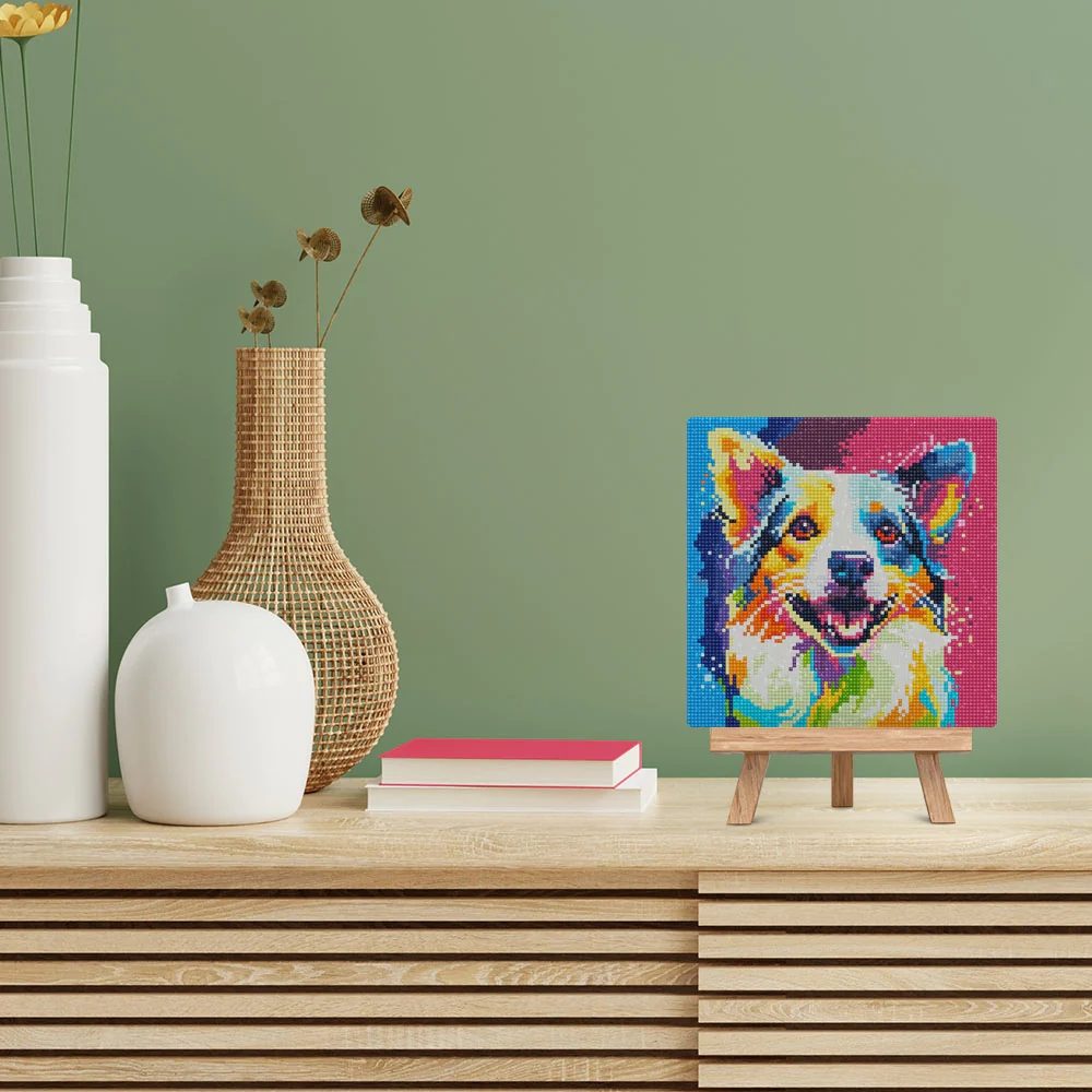 Dog Abstract Pop Art - Mini Diamond Painting 25 x 25 cm