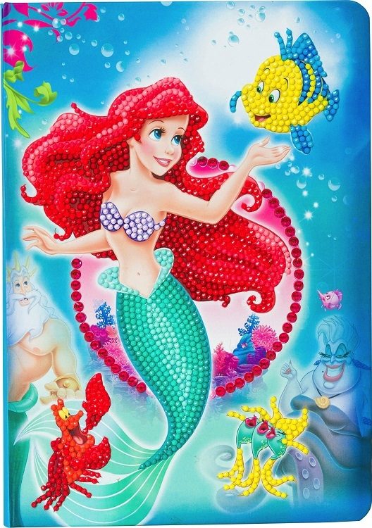 CANJ-DNY601 The Little Mermaid Disney Crystal Art Notebook Kit (front)