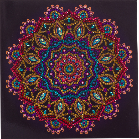 Purple Mandala - Crystal Art Card Kit 18 x 18cm