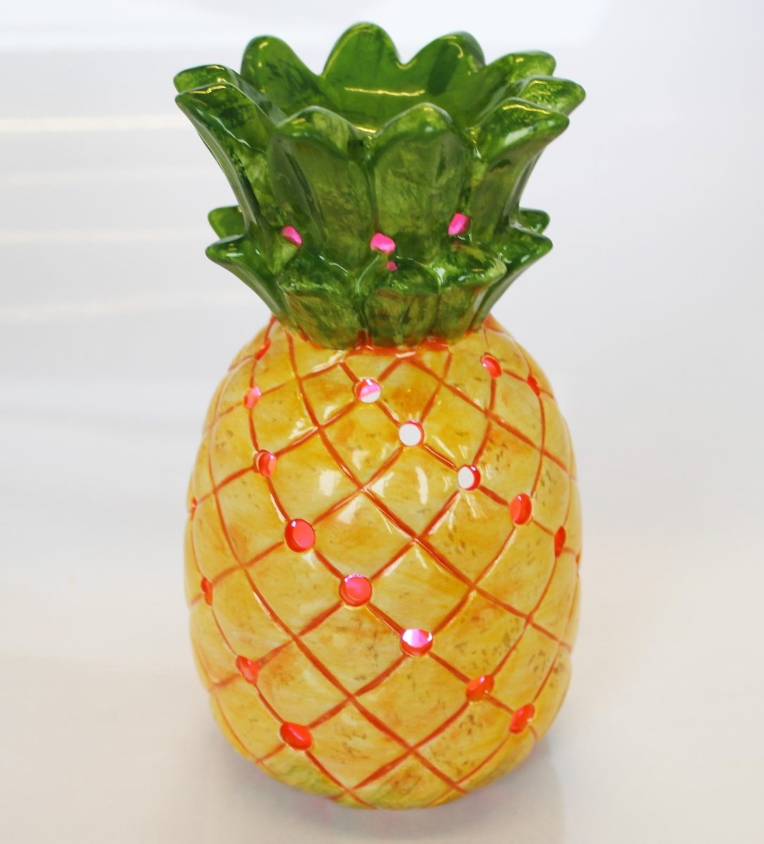 Pineapple Lantern with Pink LED (not included)