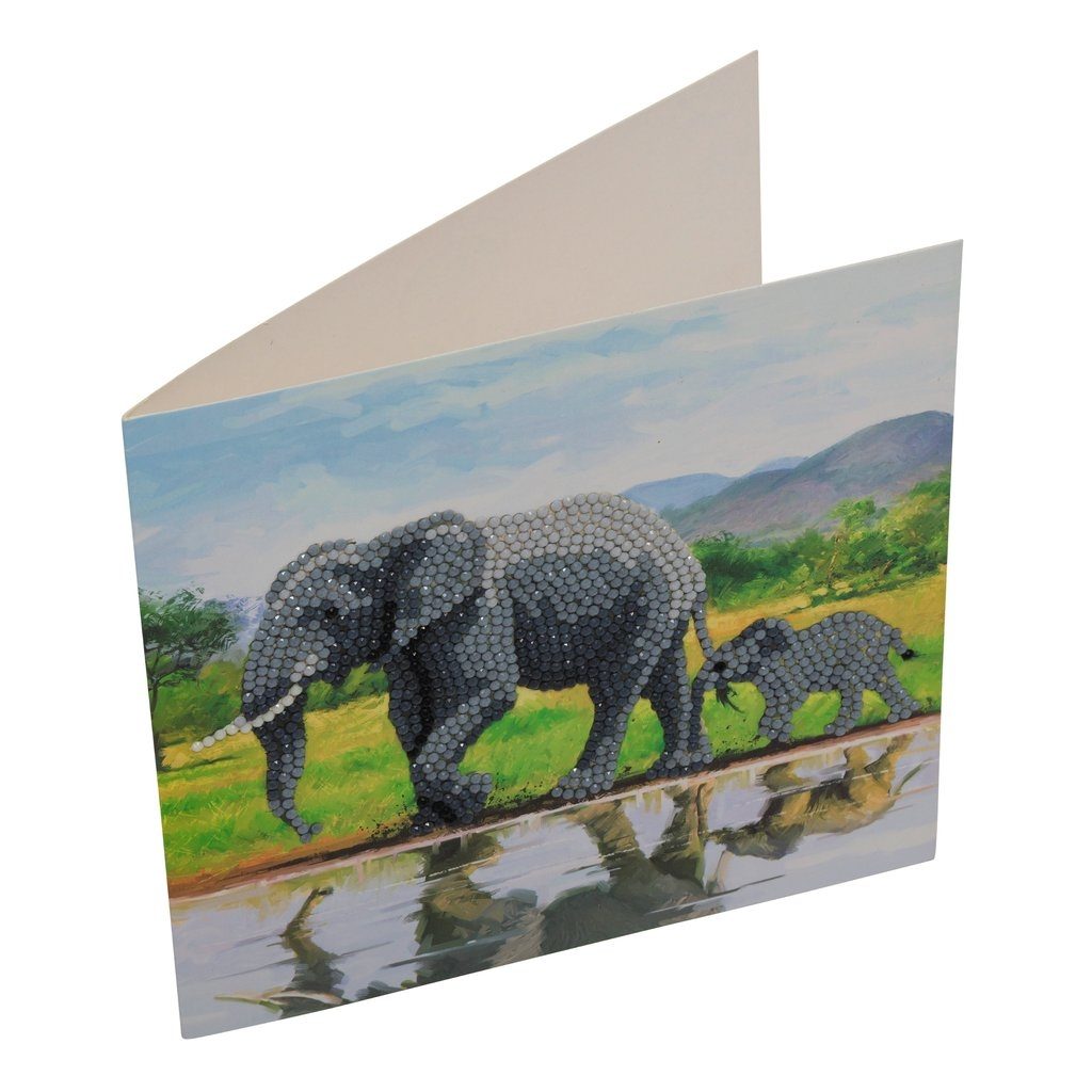 CCK-A51 Elephants Crystal Art Card Kit