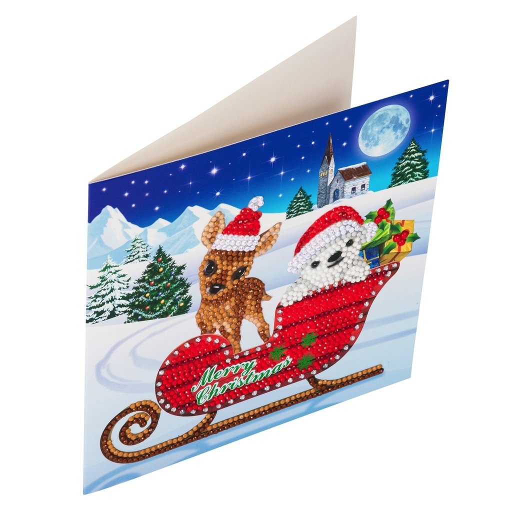 CCK-XM38 Sled Characters - Crystal Art Card 18 x 18cm
